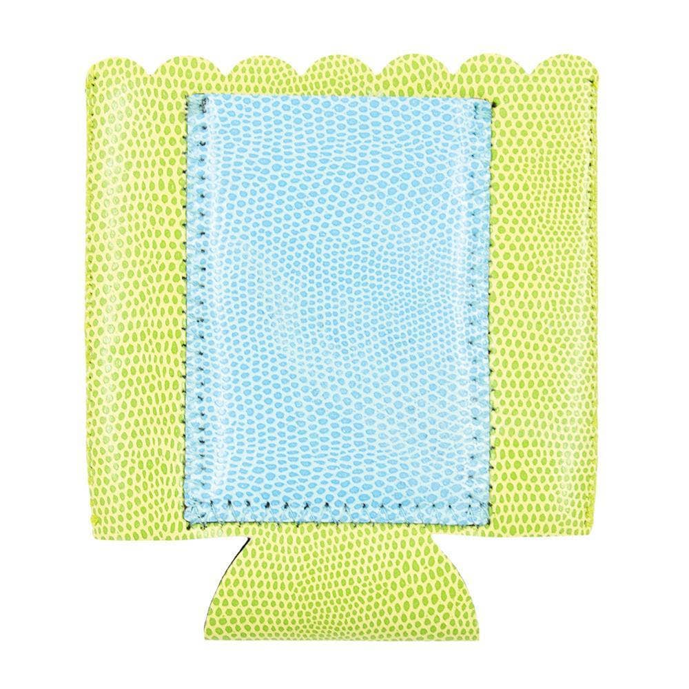 Green & Turquoise Lizard Pocket Can Cooler