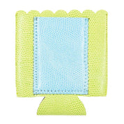 Green & Turquoise Lizard Pocket Can Cooler
