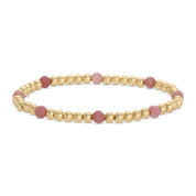 Stretch Beaded Bracelet With Stone Accents