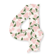 Pink Hydrangea Numbered Foil Balloon