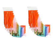 The Big Frill Multicolor Fringe Canopy Banners (set of 2) — lightweight and reusable