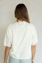 White Short Sleeve Cardigan