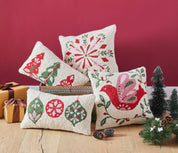 Festive Folk Ornament Hook Pillow