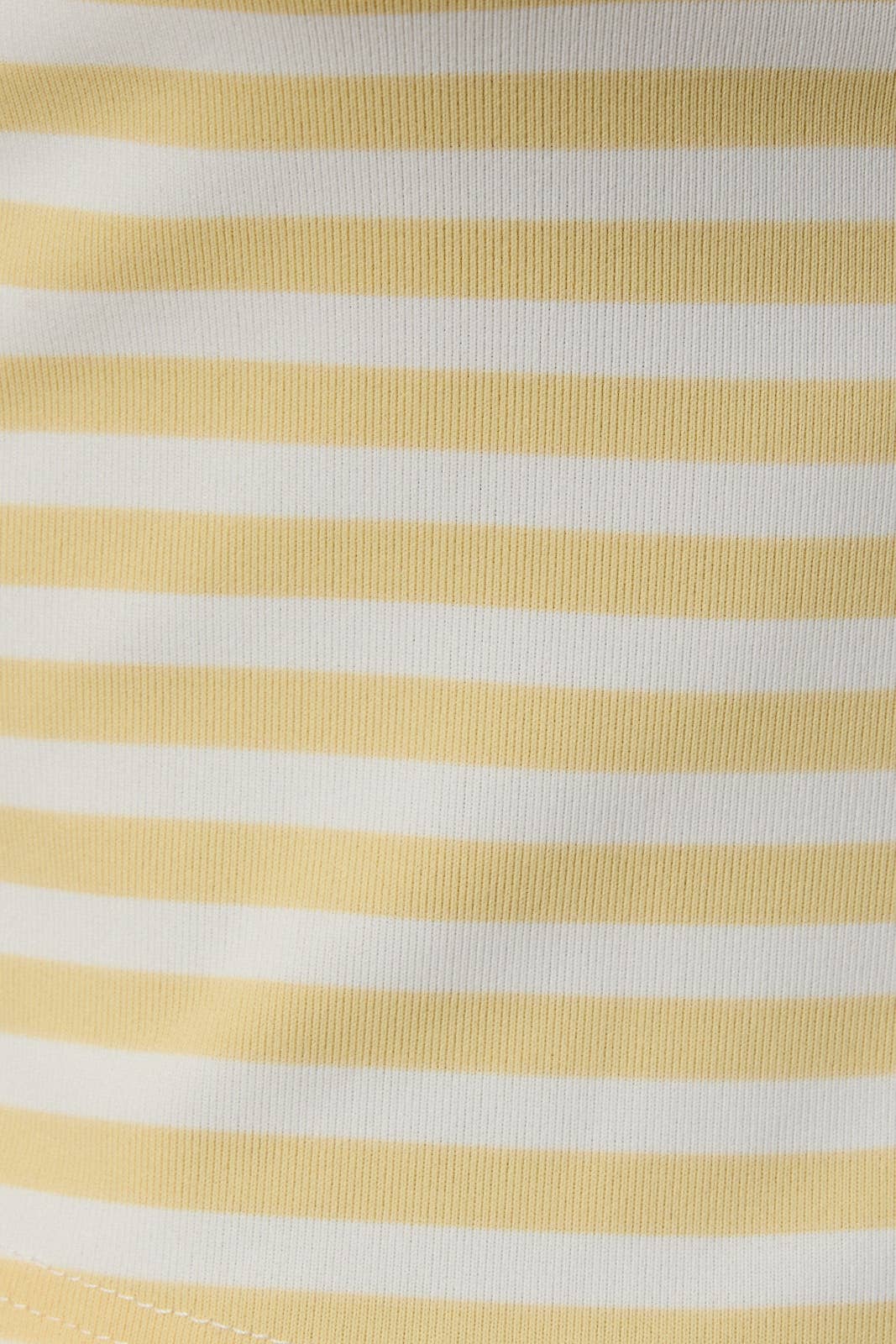 Yellow Sleeveless High Neck Stripe Top