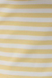 Yellow Sleeveless High Neck Stripe Top