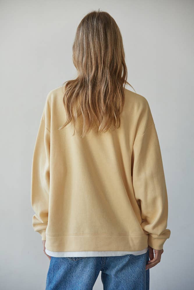 Yellow Layered Crew Pullover