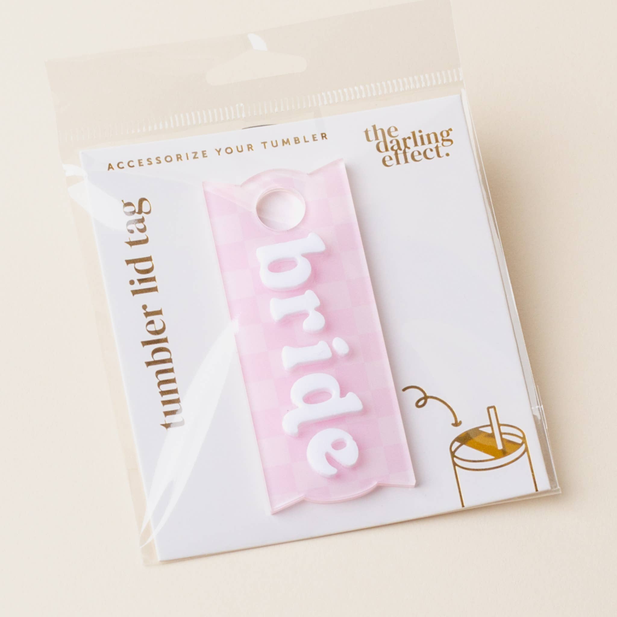Bride Tumbler Lid Tag