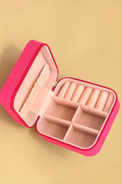 Fuchsia Jewelry Organizer Travel Case