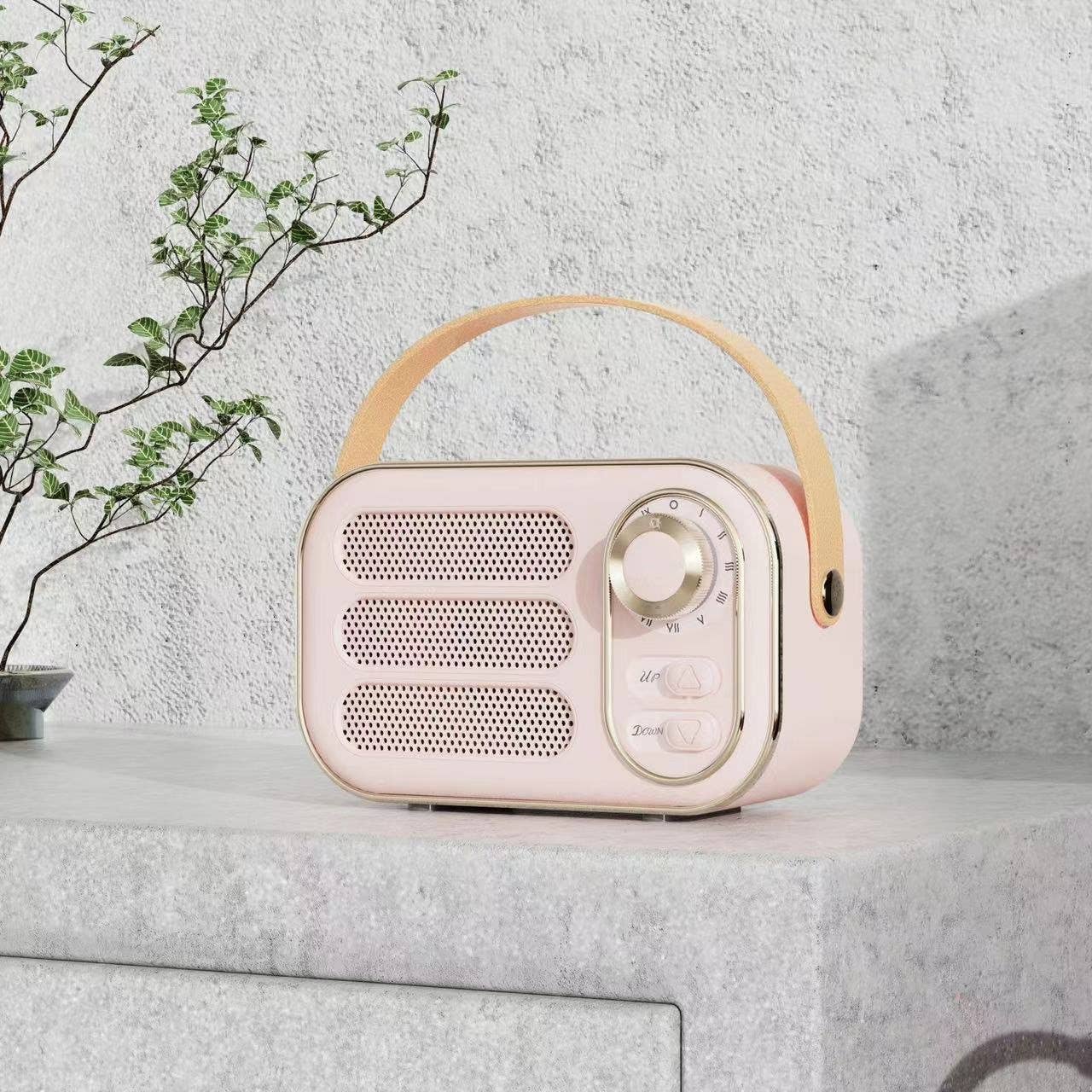 Light Pink Vintage Bluetooth Speaker