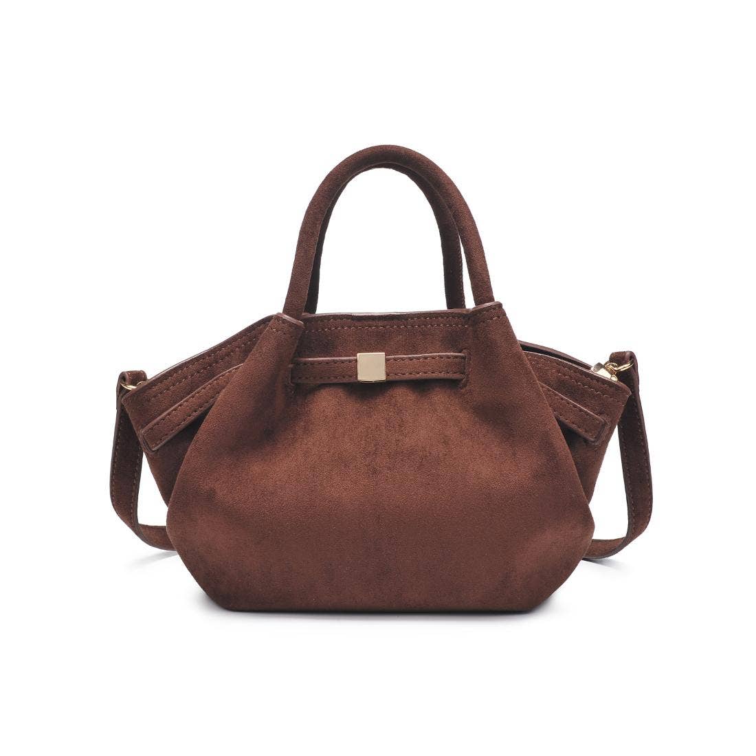 Brown Selena Suede Crossbody