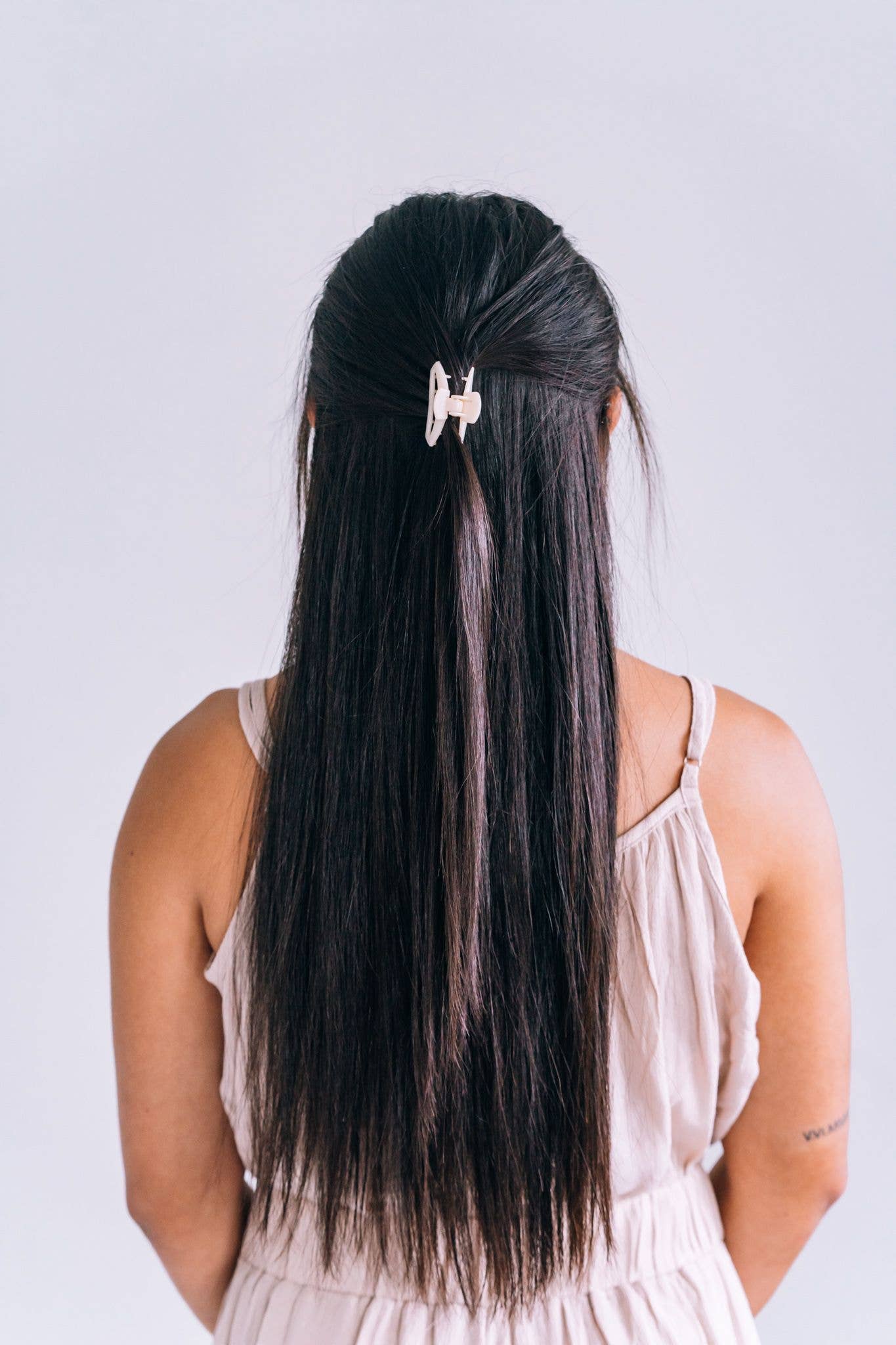 Almond Beige Tiny Open Hair Clip