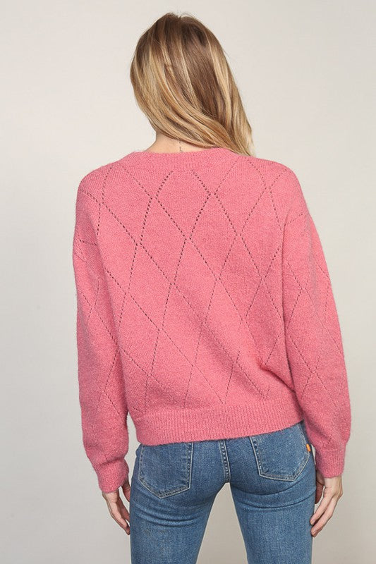 Pink Pointelle Top - RTS