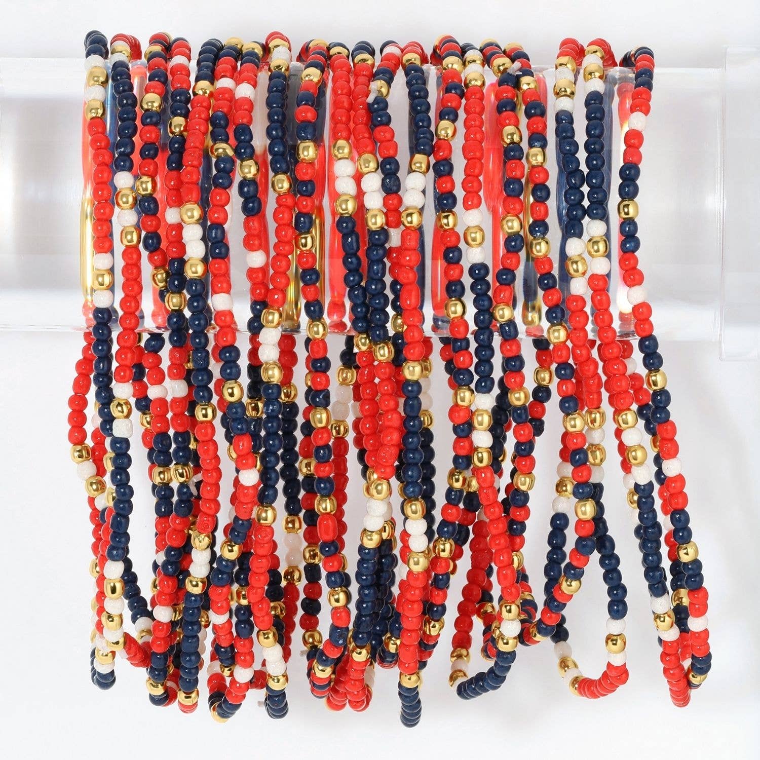 Stretch Seed Assorted Bead GAME DAY Bracelets