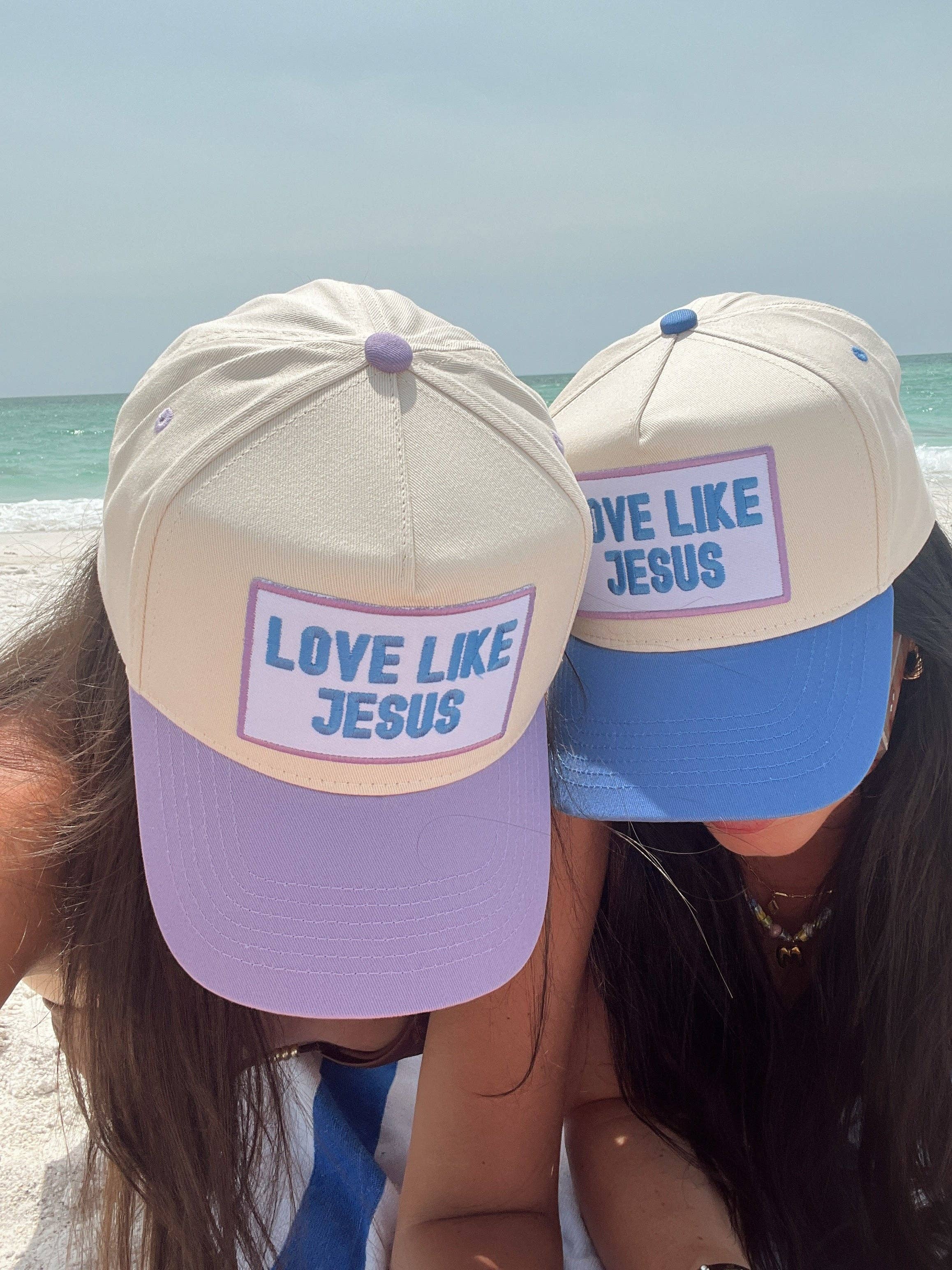 Lilac Love like Jesus Trucker Hat