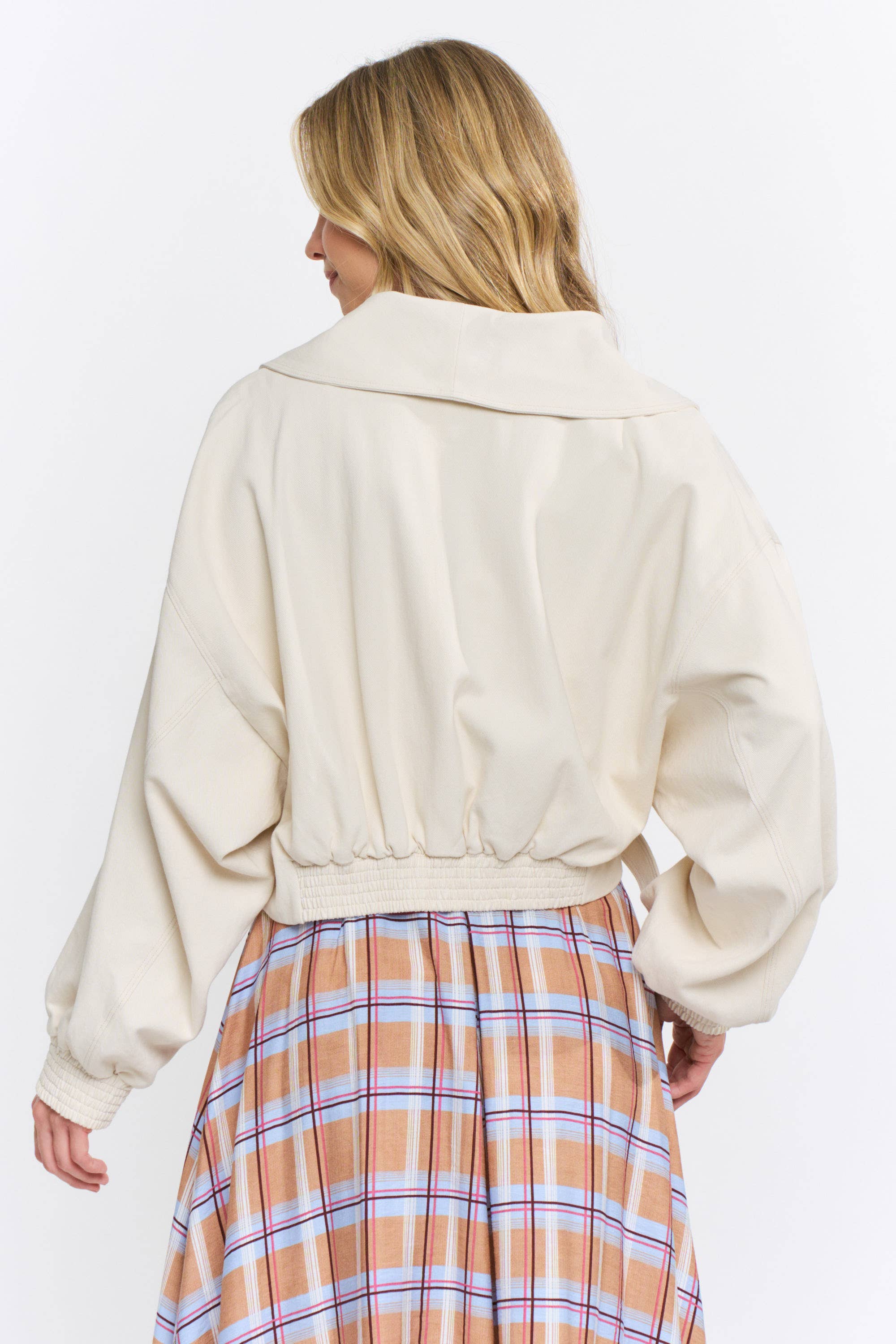 Tie-Front Wrap Jacket in a relaxed