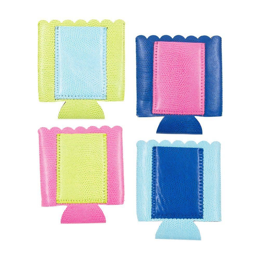 Navy & Pink Lizard Pocket Can Cooler