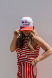Patchwork & Light Blue Motherhood Trucker Hats