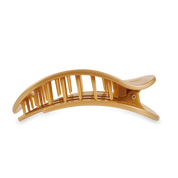 Flat Round Hair Clip | Large | Champagne Toast showing bendable teeth for a secure yet gentle hold