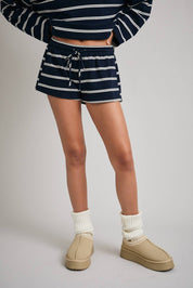 Navy Stripe Shorts