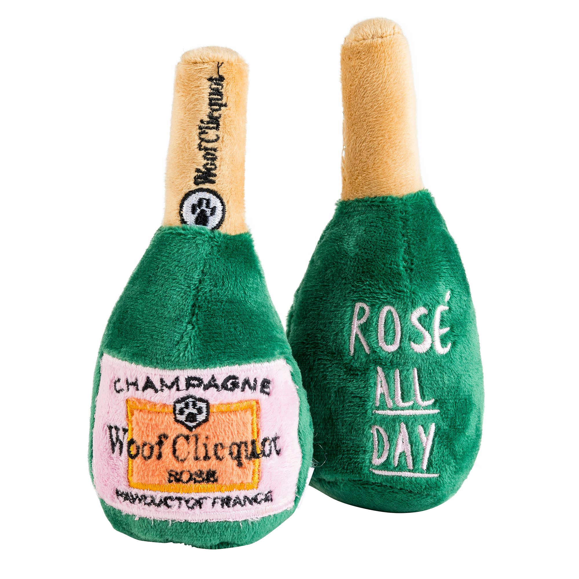 Woof Clicquot Bottle Squeaker Dog Toy