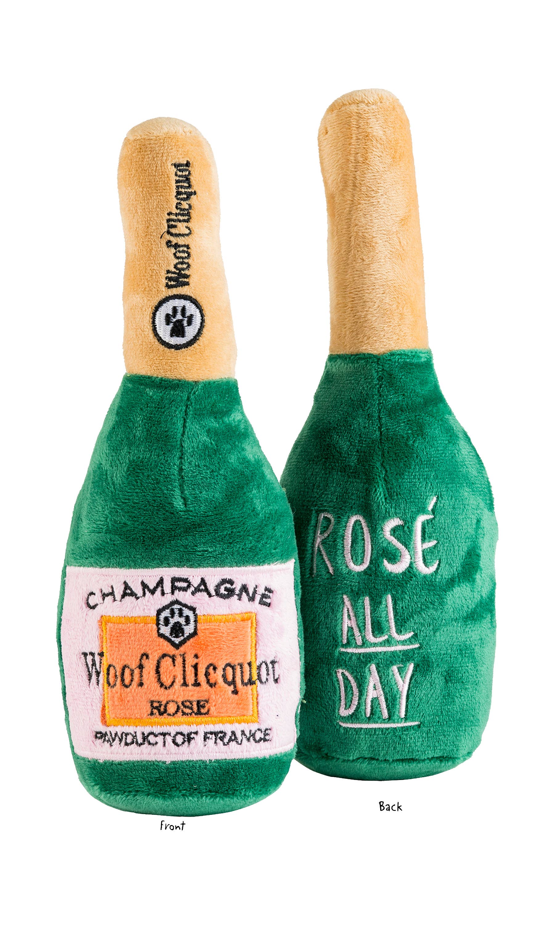 Woof Clicquot Bottle Squeaker Dog Toy