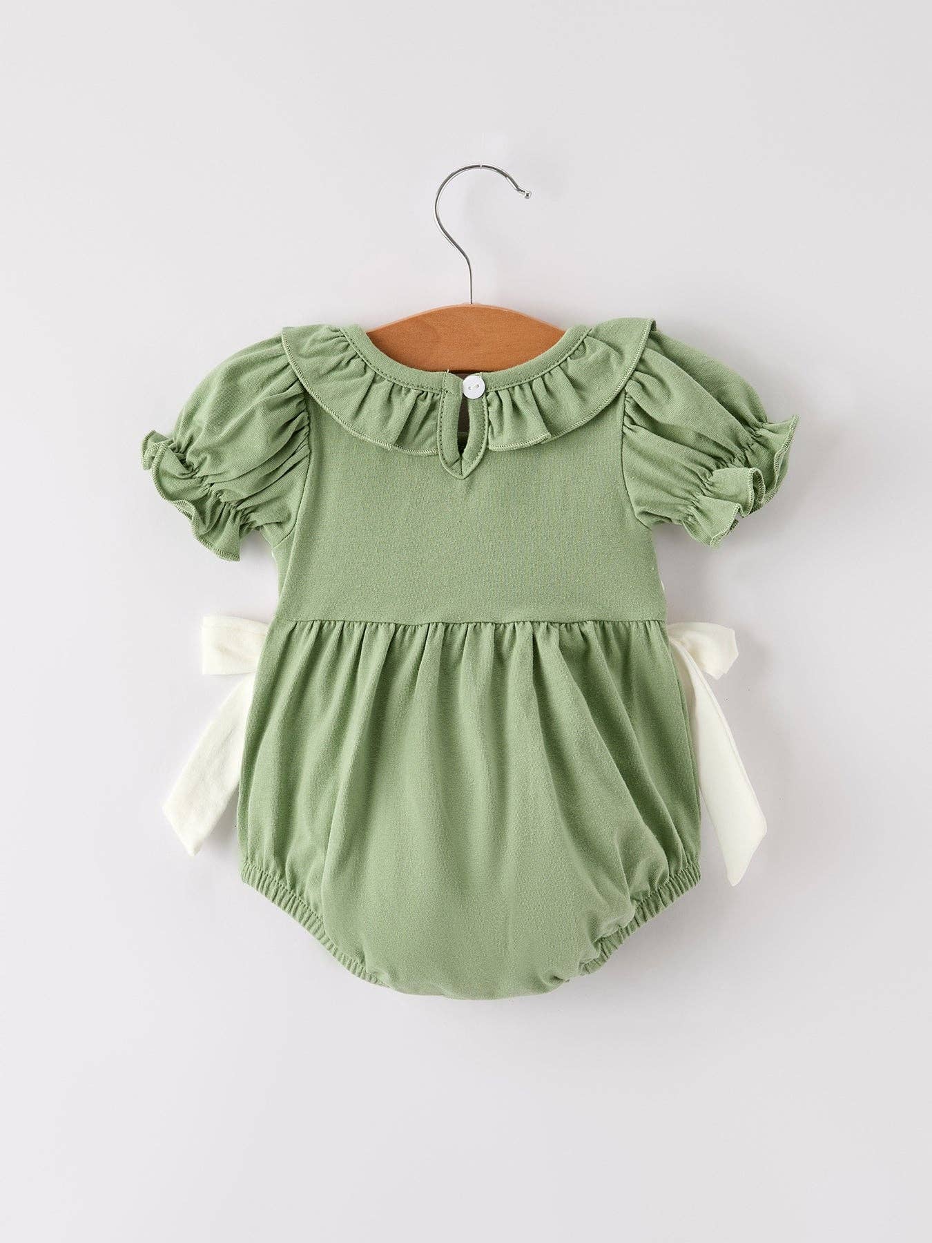 Thanksgiving Smock Embroidered Romper