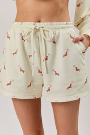 Cream USA Dog Graphic Print Set