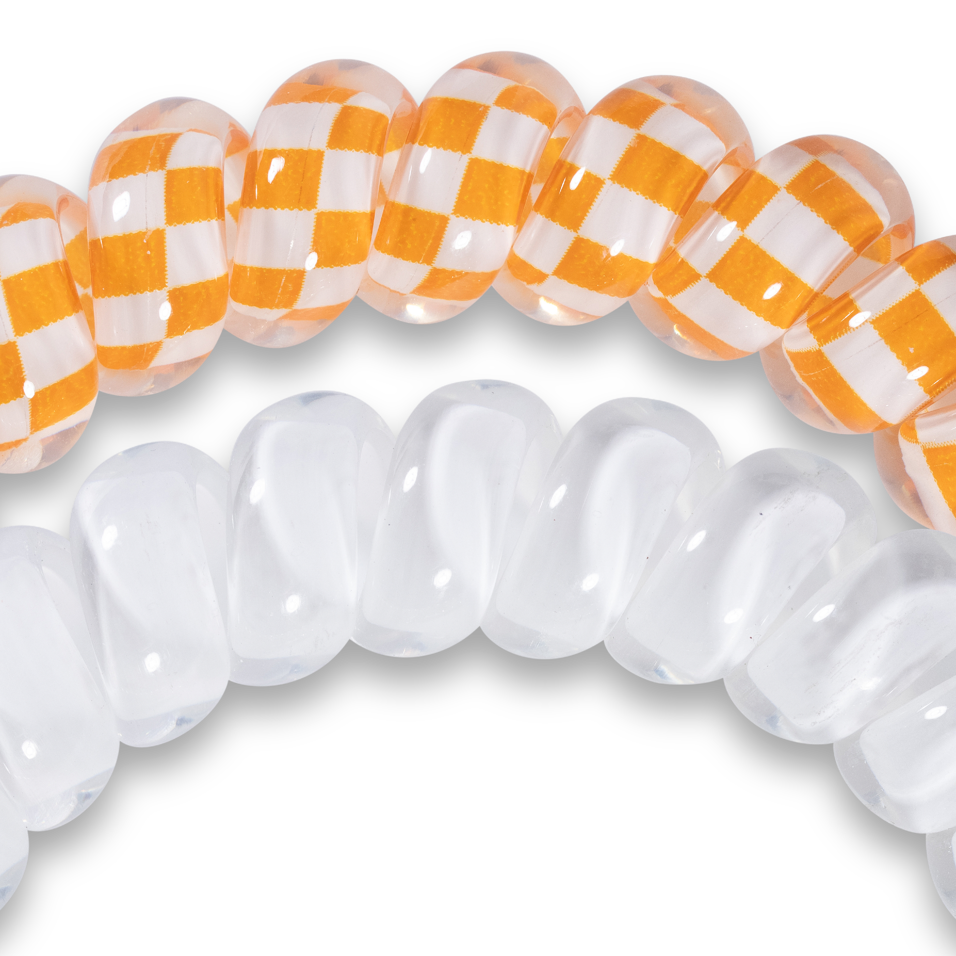 Spiral Hair Coils | Large | University of Tennessee showing doubles as a bracelet