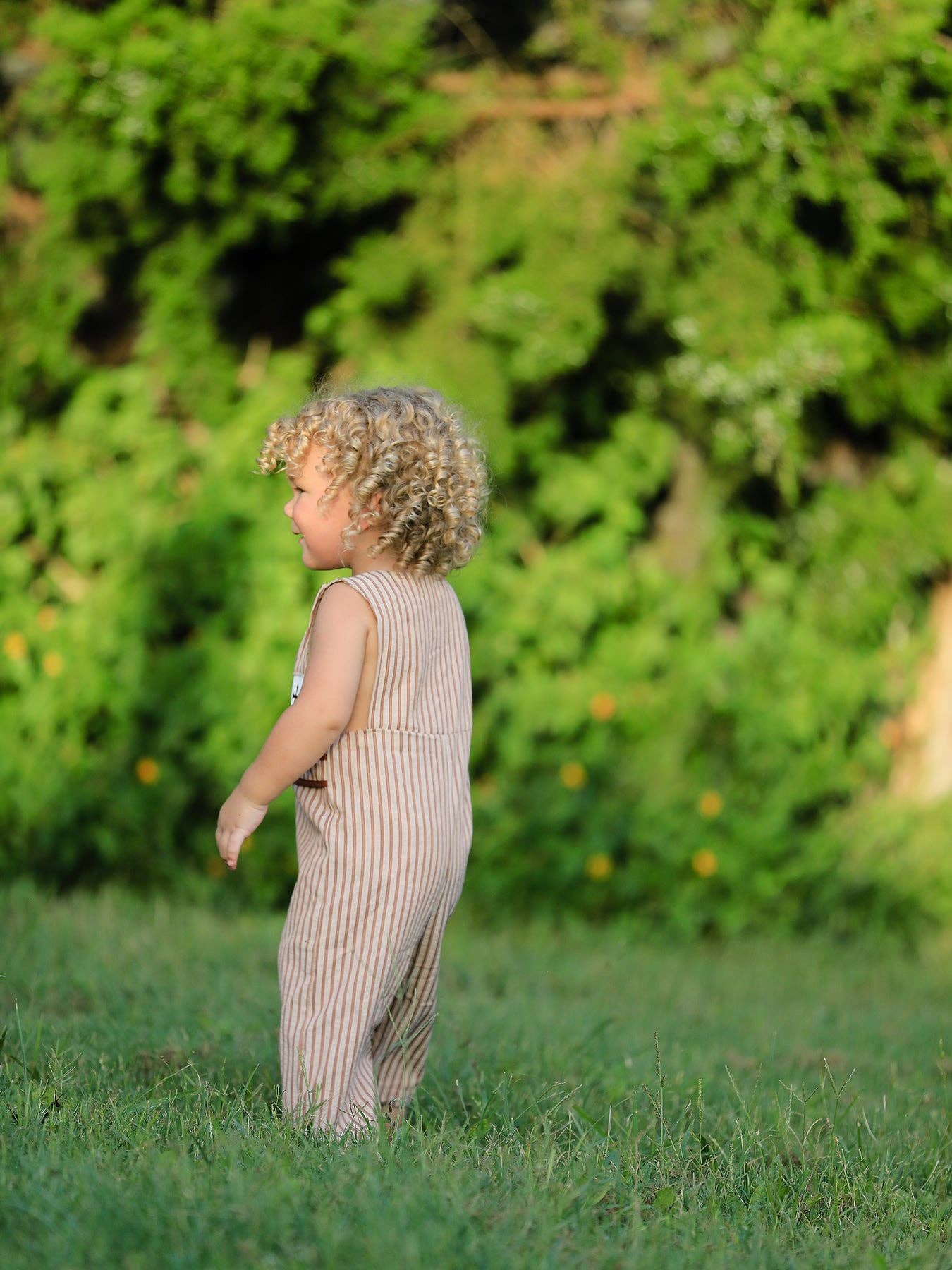 Stripe Smocked Cross Boys' Romper