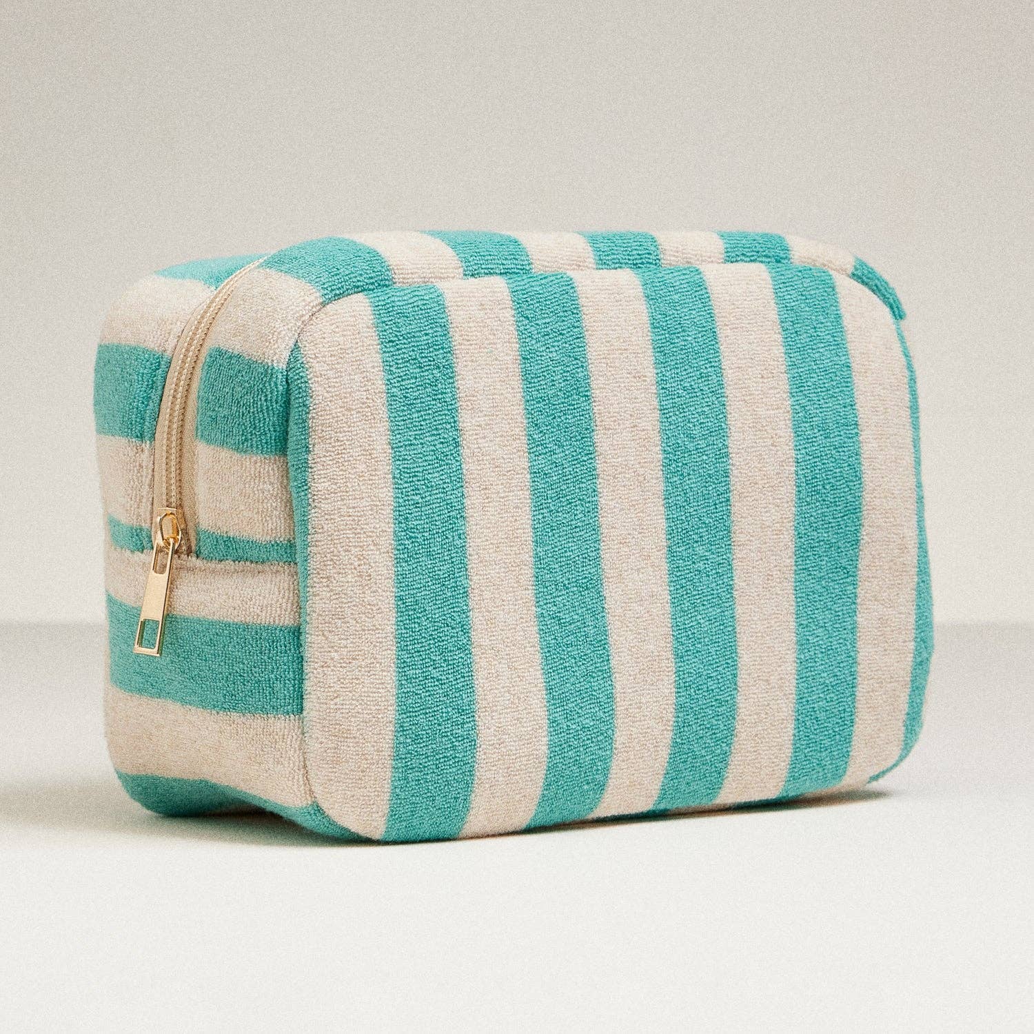 Emerald Terry Fabric Striped Bag