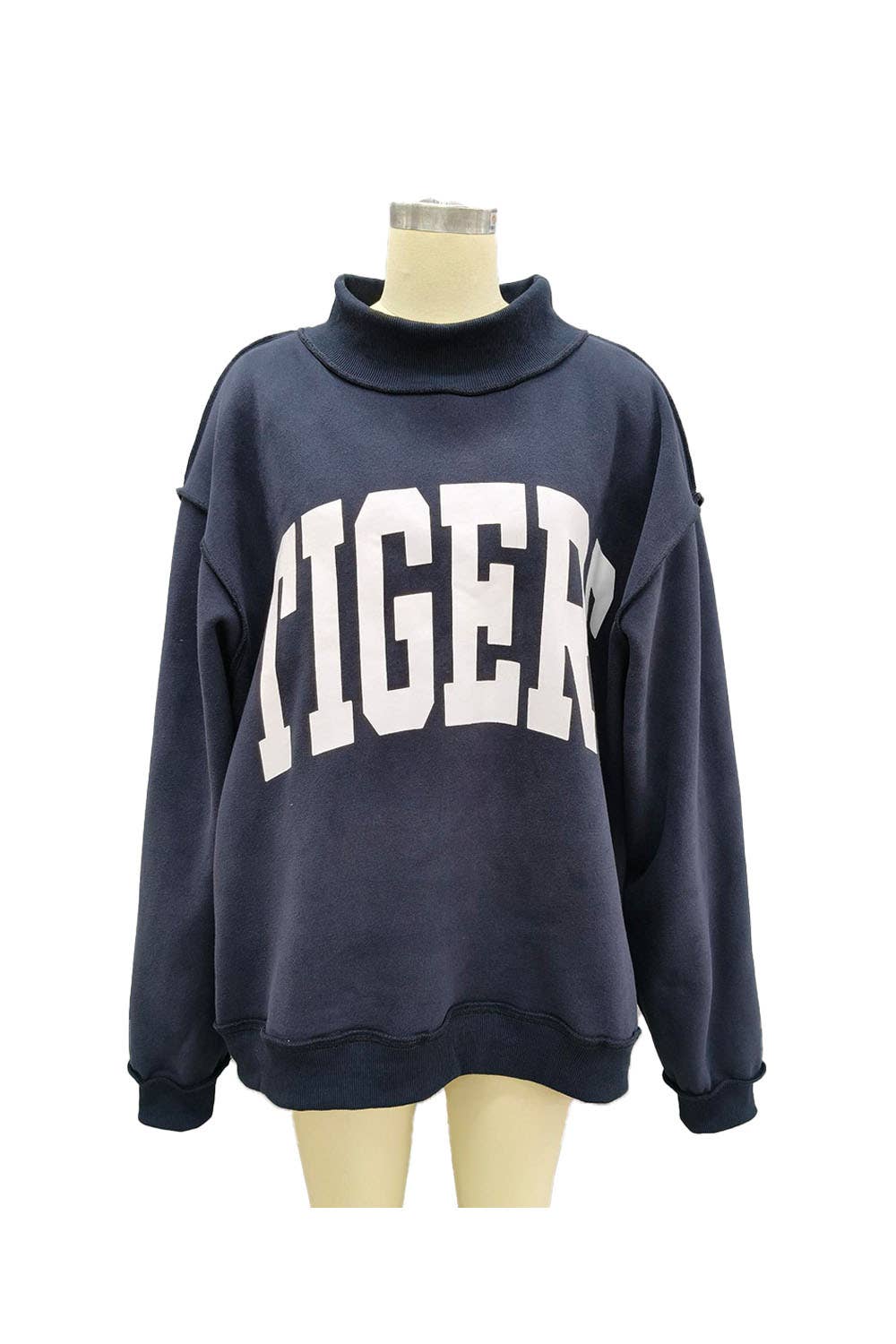 Navy Tigers & War Damn Reversible Mockneck