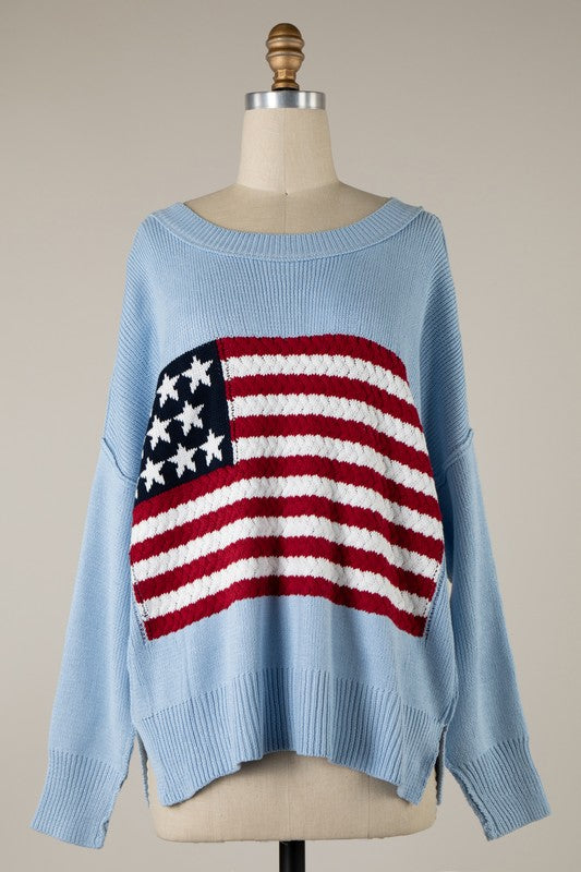 Light Blue American Flag