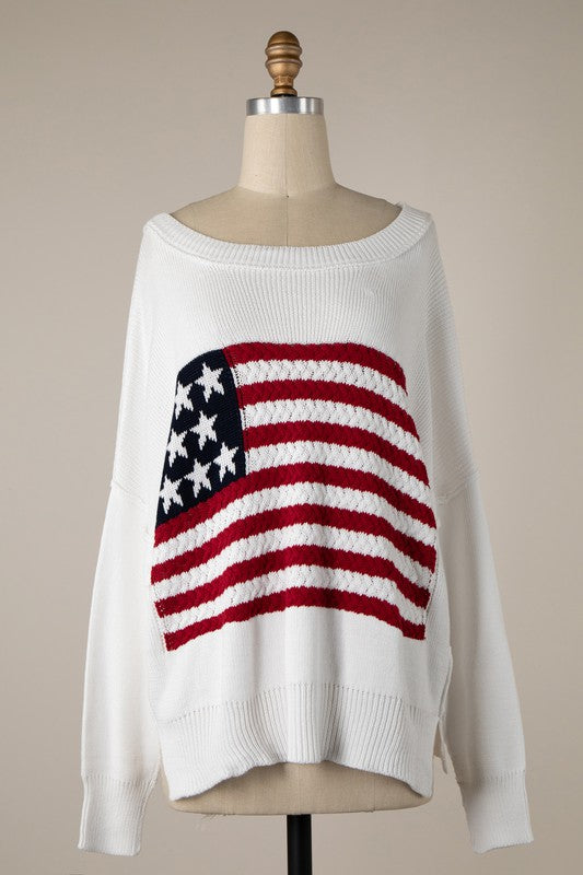 White American Flag