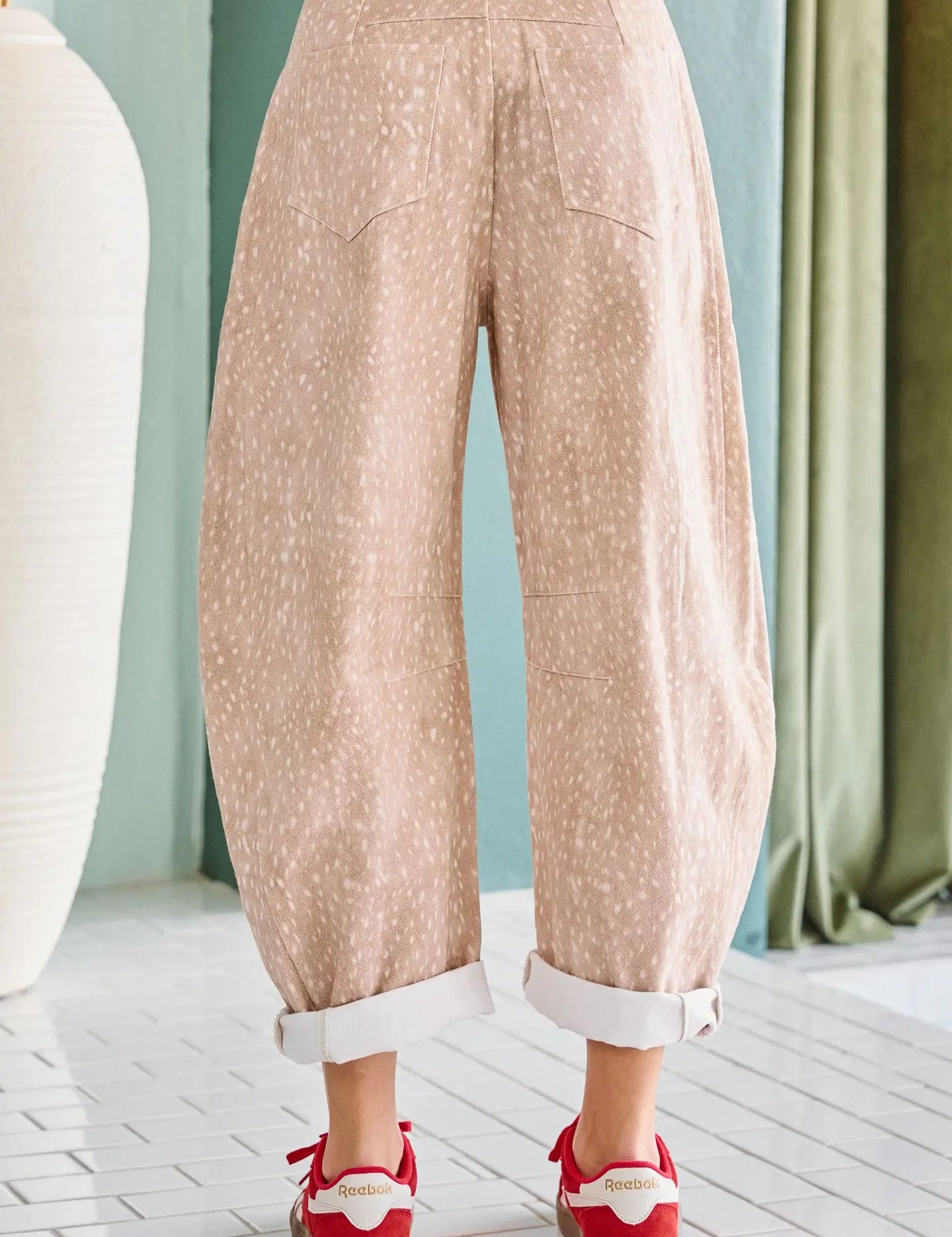 Brown Deer Print Ballon Pants at Ninety Nine Boutique, view 2