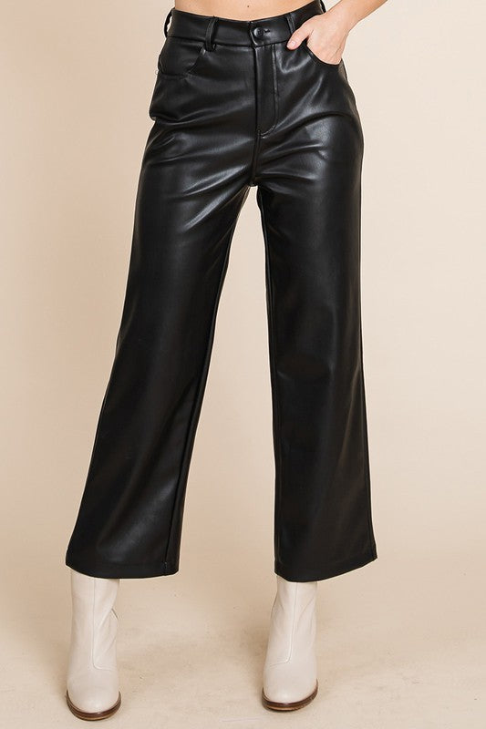 Black Pleather Pants