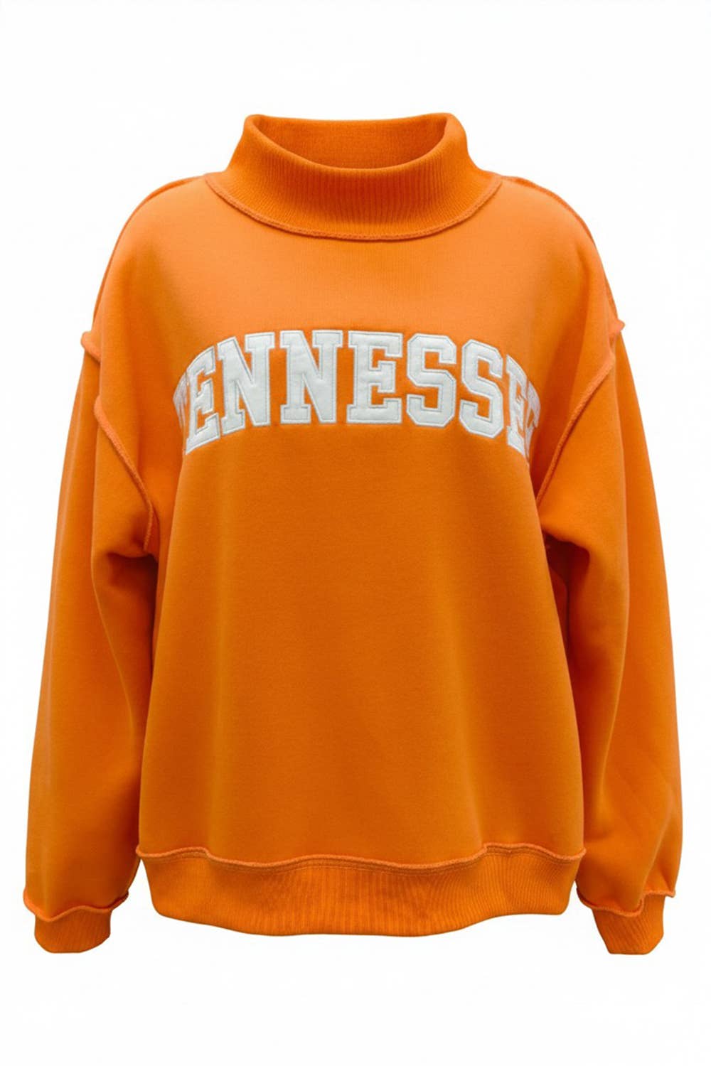 Orange Tennessee Embroidered Mockneck