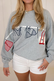 Gray Summer Clothespin Sweatshirt