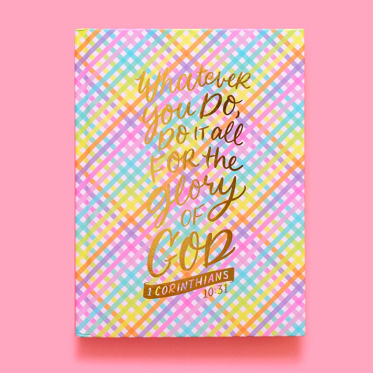 Colorful Weave Hardcover Notebook 1 Cor 10:31