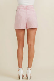 Pink Denim Mini Skirt