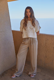 Cream Cali Crochet Top