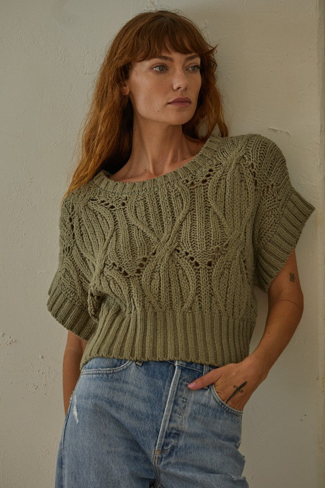 Olive Cali Crochet Top