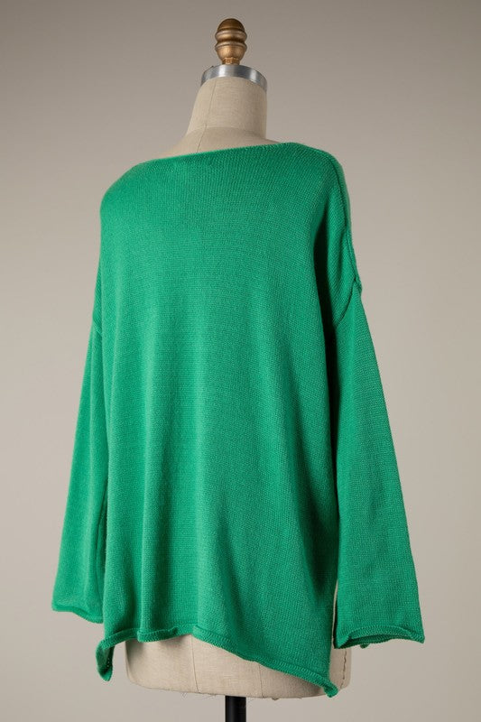 Champagne Please Green Sweater