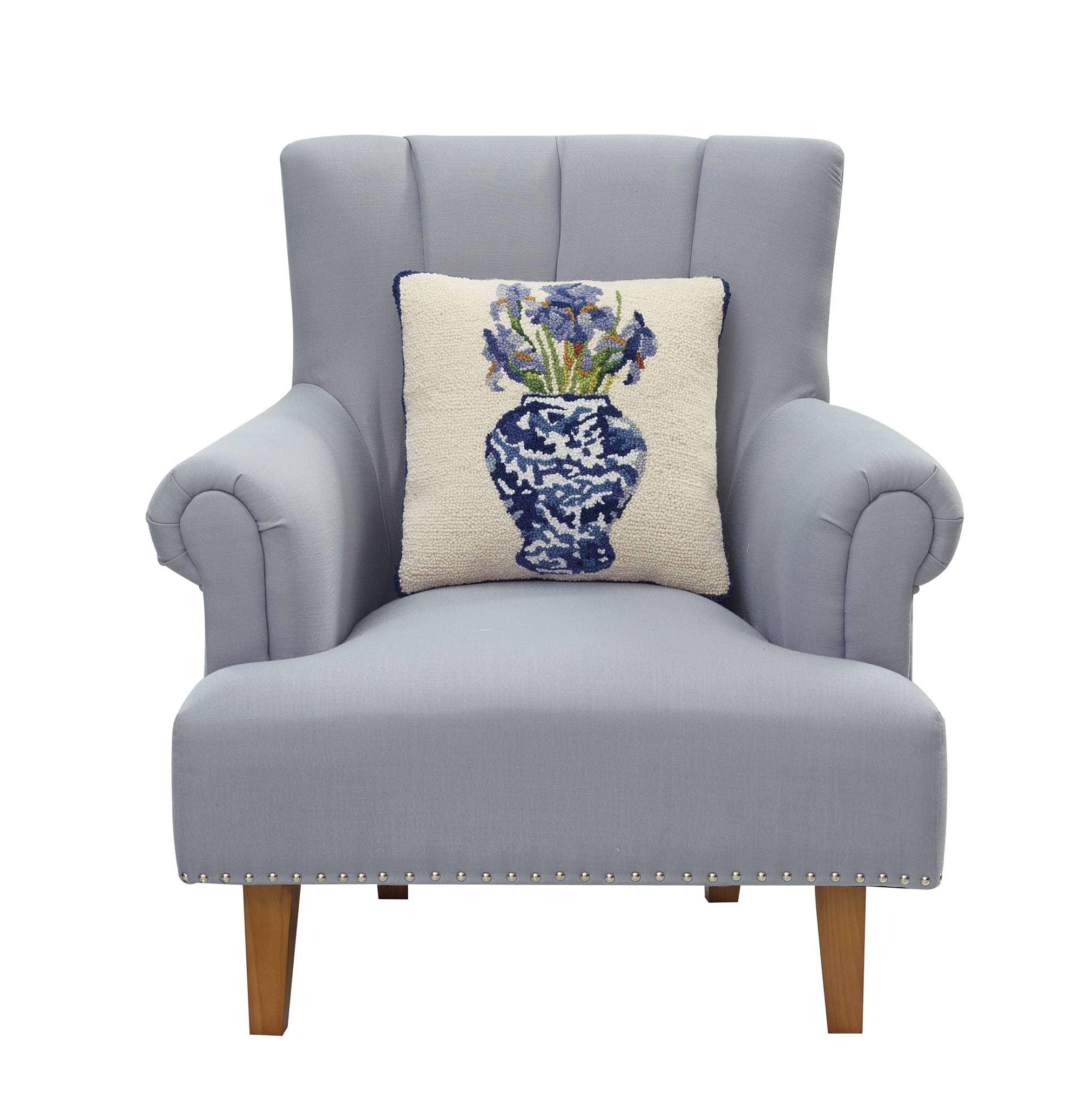 Chinoiserie Flowers Hook Pillow - Sally Eckman Roberts