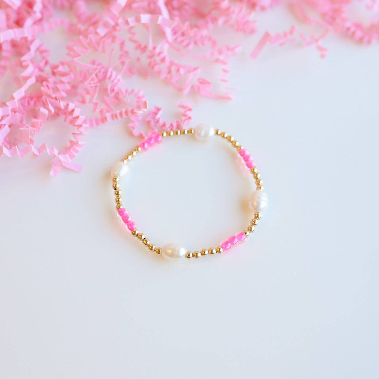 Hot Pink Pearl Poppi Bracelet