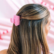 Classic Hair Clip | Petite | Pink Ribbon