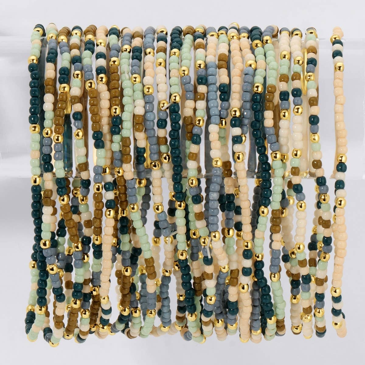 Assorted 2mm Stretch Seed Bead Bracelets