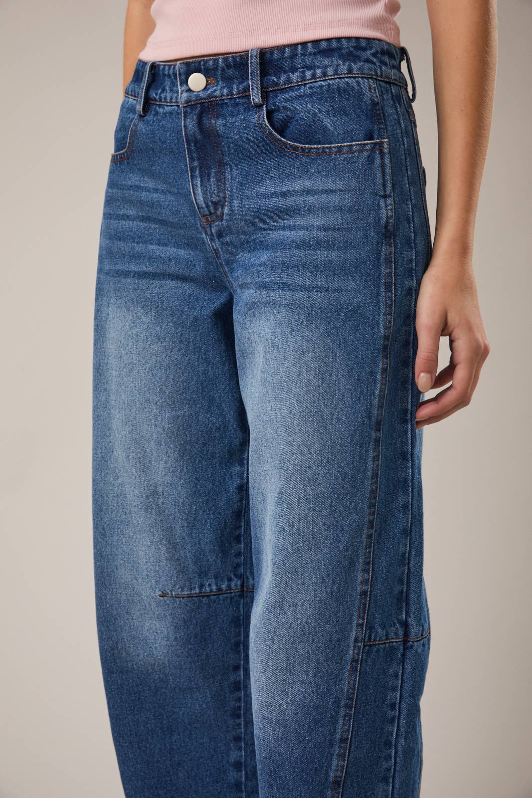 Dark Denim Barrel Jeans