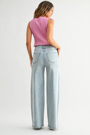 Light Denim Palazzo Jean