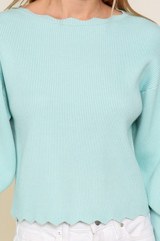 Cassandra Mint Sweater - RTS