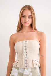 Oatmeal Corset Top